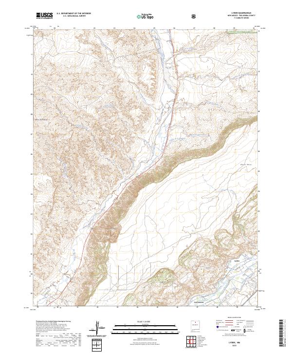 US Topo 7.5-minute map for Lyden NM
