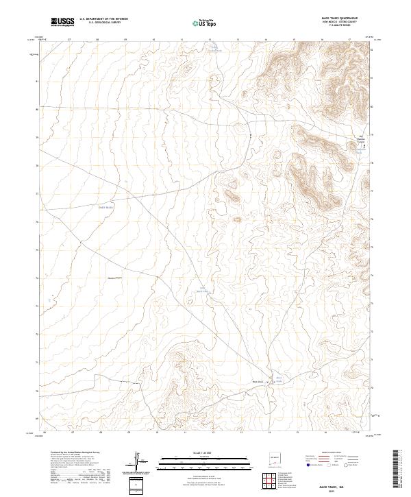 US Topo 7.5-minute map for Mack Tanks NM