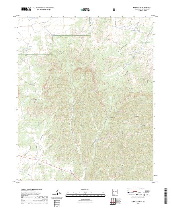 US Topo 7.5-minute map for Madre Mountain NM