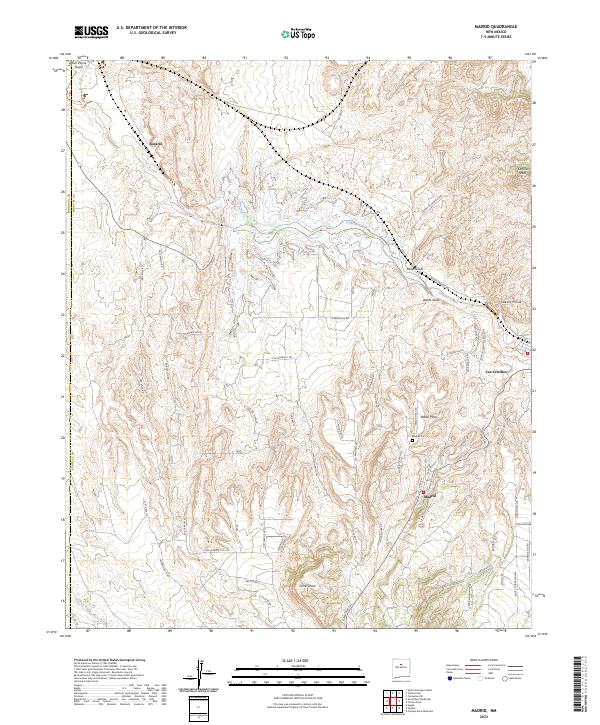 US Topo 7.5-minute map for Madrid NM