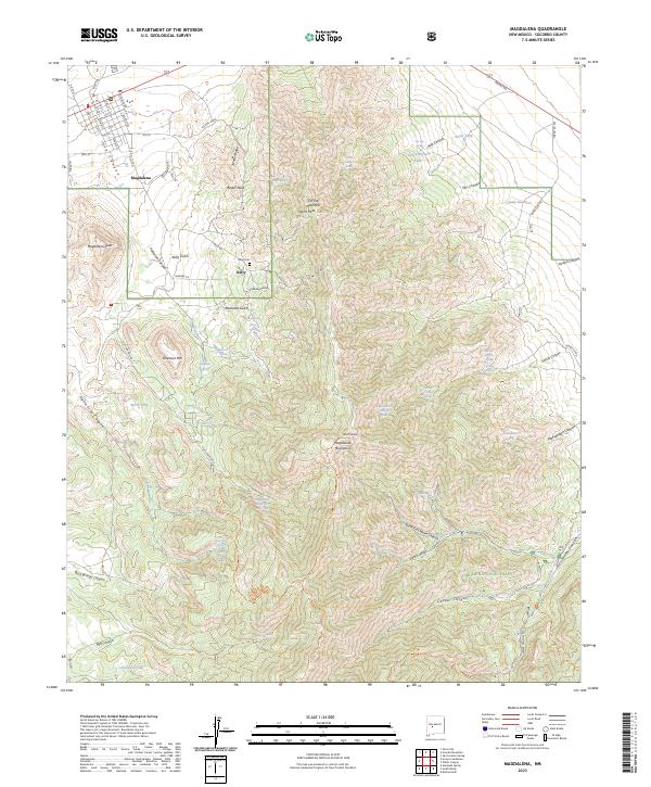 US Topo 7.5-minute map for Magdalena NM