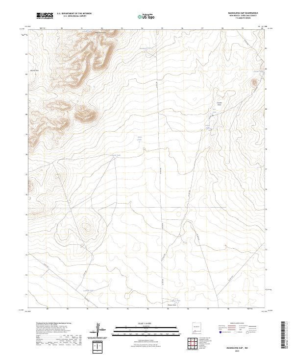 US Topo 7.5-minute map for Magdalena Gap NM