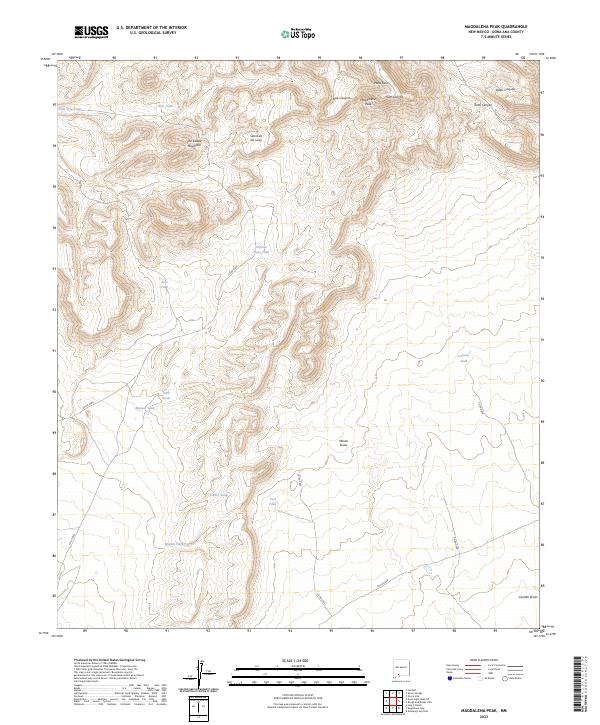 US Topo 7.5-minute map for Magdalena Peak NM