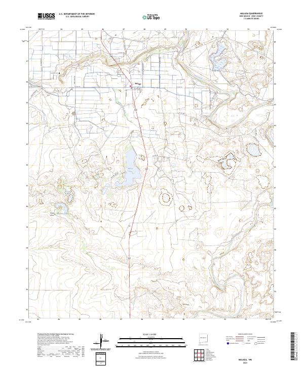 US Topo 7.5-minute map for Malaga NM