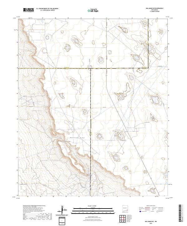 US Topo 7.5-minute map for Maljamar NE NM