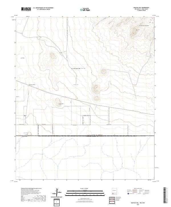 US Topo 7.5-minute map for Malpais Hill NMCHH