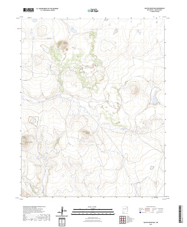 US Topo 7.5-minute map for Malpie Mountain NM