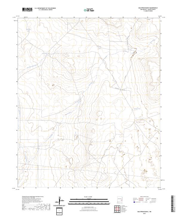 US Topo 7.5-minute map for Malstrom Ranch NM