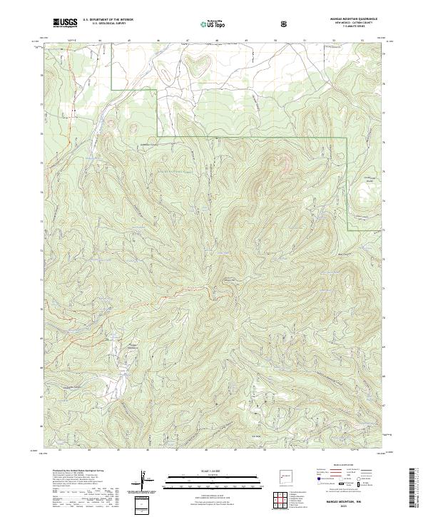 US Topo 7.5-minute map for Mangas Mountain NM