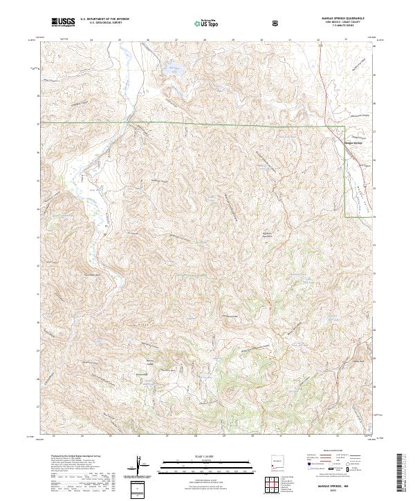 US Topo 7.5-minute map for Mangas Springs NM
