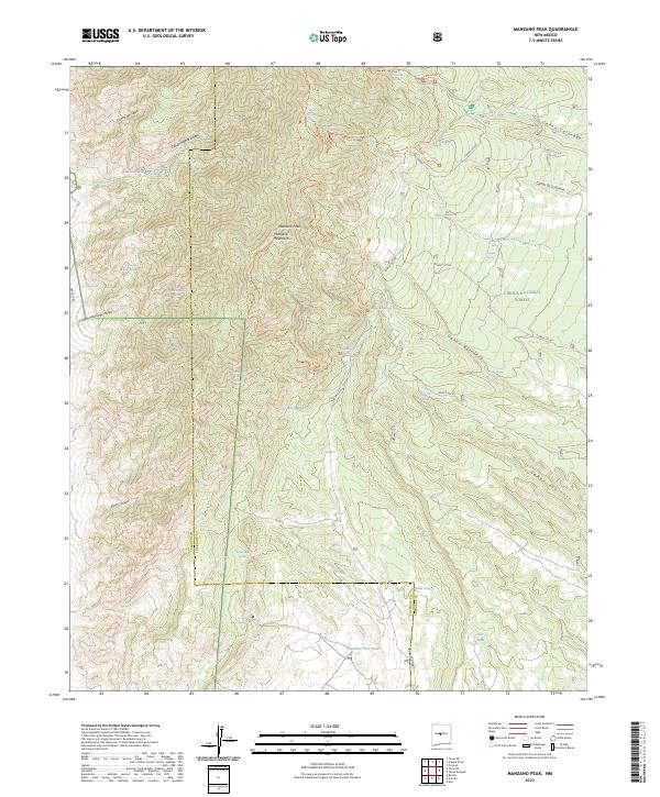US Topo 7.5-minute map for Manzano Peak NM