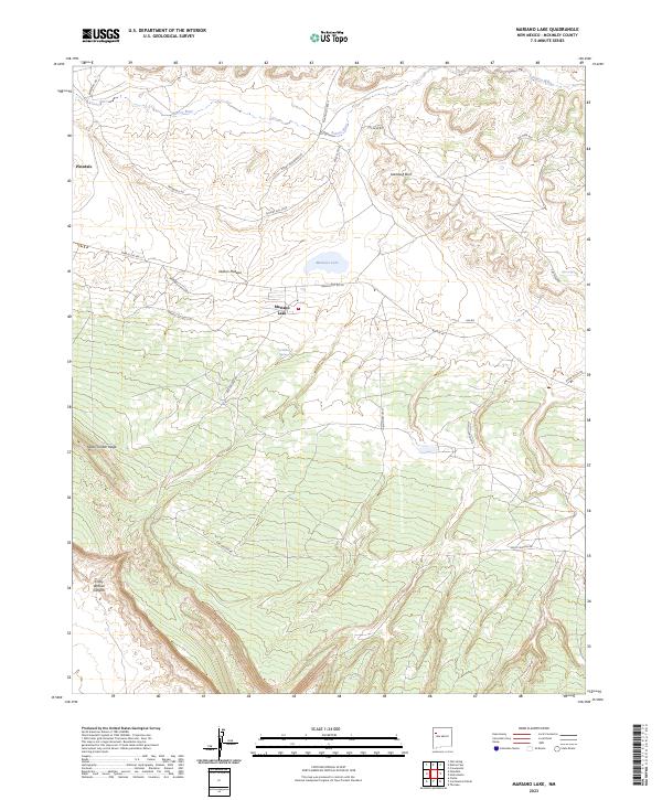 US Topo 7.5-minute map for Mariano Lake NM