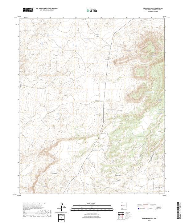 US Topo 7.5-minute map for Mariano Springs NM