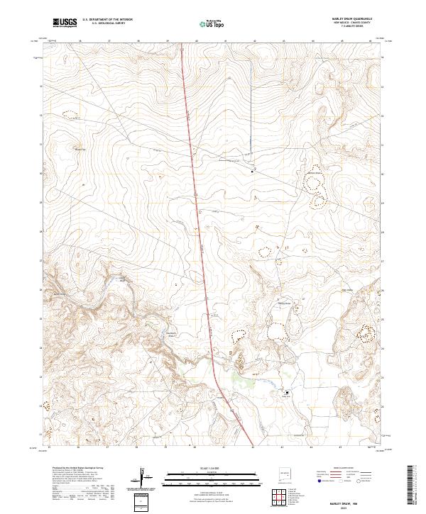 US Topo 7.5-minute map for Marley Draw NM