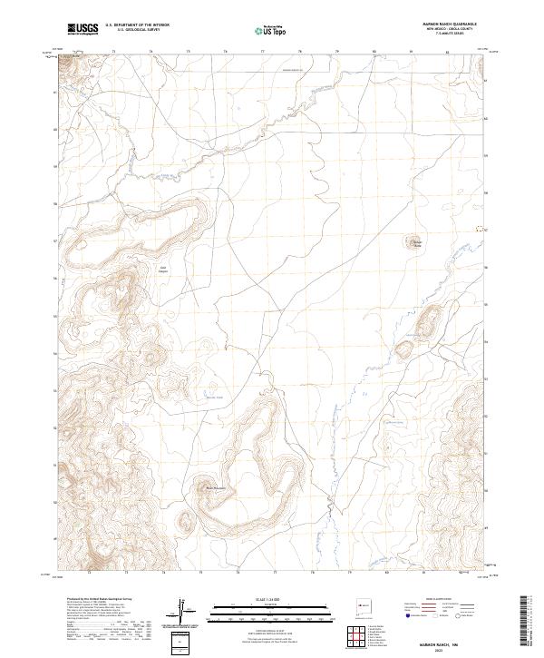 US Topo 7.5-minute map for Marmon Ranch NM
