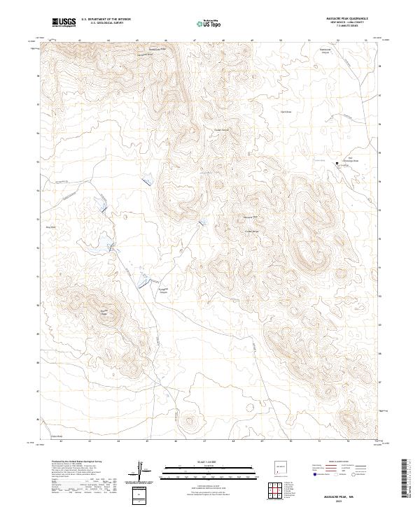 US Topo 7.5-minute map for Massacre Peak NM