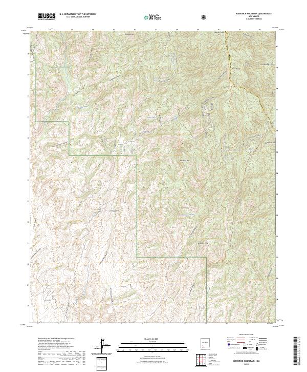 US Topo 7.5-minute map for Maverick Mountain NM