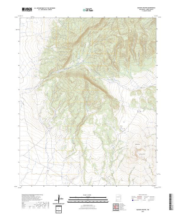 US Topo 7.5-minute map for Maxson Crater NM
