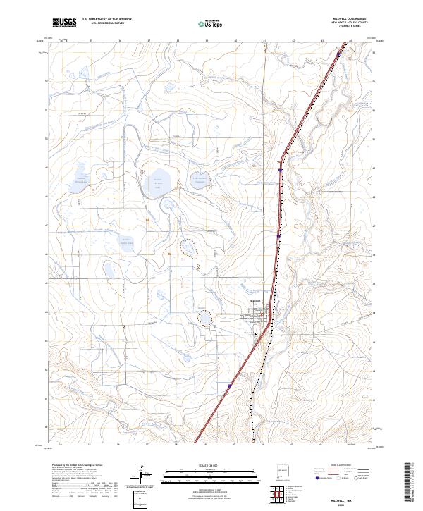 US Topo 7.5-minute map for Maxwell NM