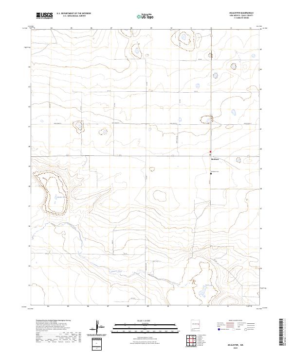 US Topo 7.5-minute map for McAlister NM
