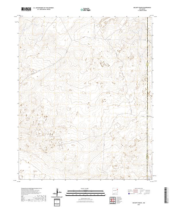 US Topo 7.5-minute map for McCarty Ranch NM