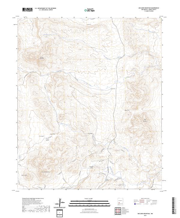 US Topo 7.5-minute map for McClede Mountain NM