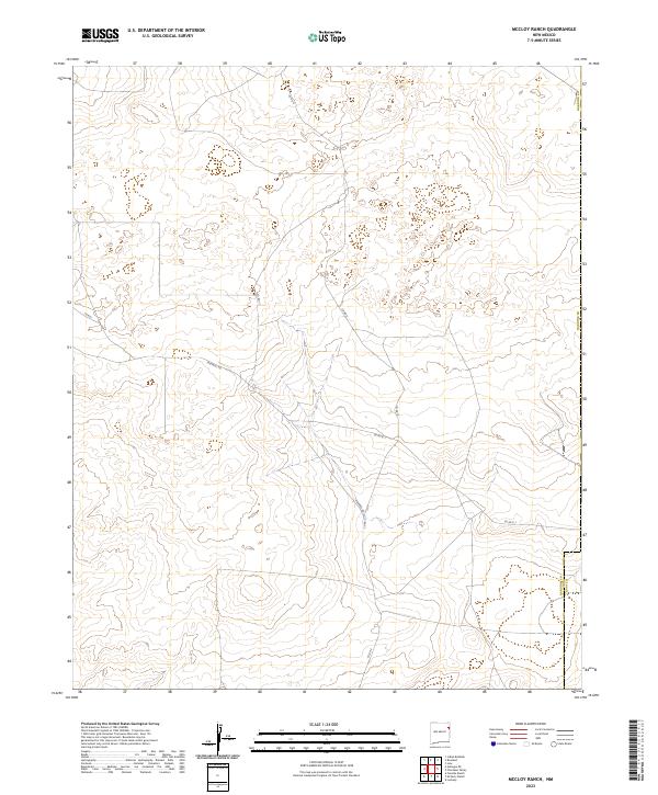 US Topo 7.5-minute map for McCloy Ranch NM