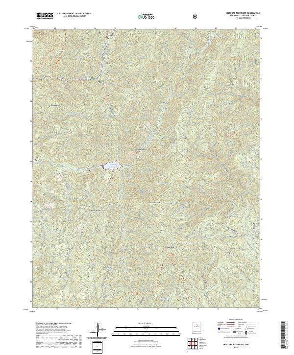 US Topo 7.5-minute map for McClure Reservoir NM