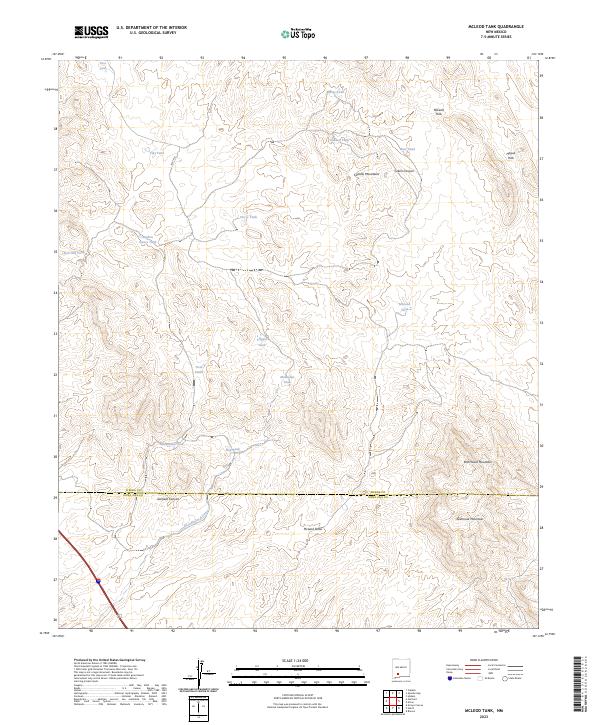 US Topo 7.5-minute map for McLeod Tank NM