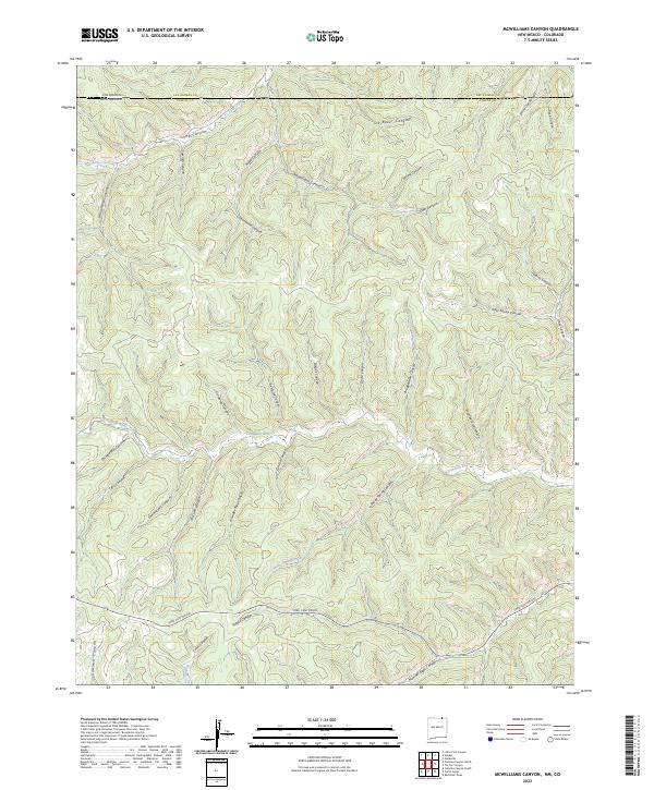 US Topo 7.5-minute map for McWilliams Canyon NMCO