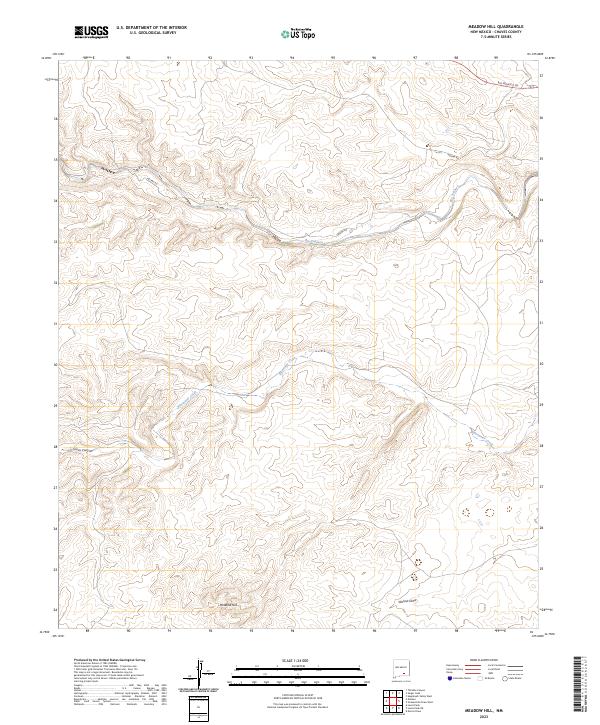 US Topo 7.5-minute map for Meadow Hill NM