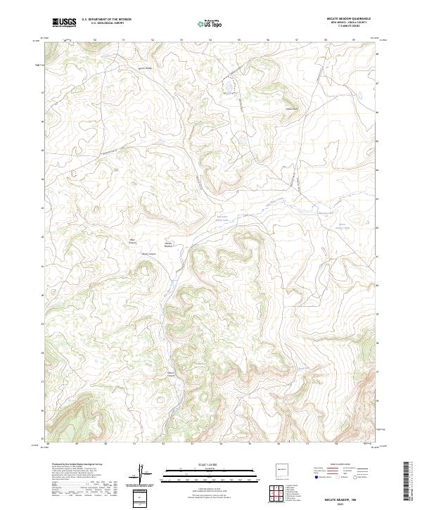 US Topo 7.5-minute map for Mecate Meadow NM
