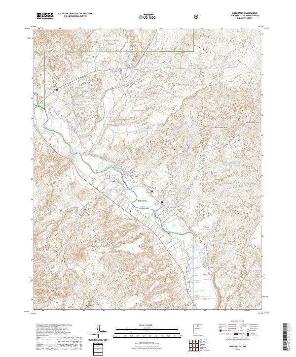US Topo 7.5-minute map for Medanales NM