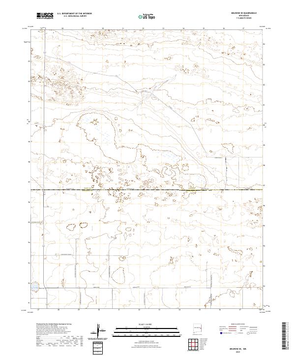 US Topo 7.5-minute map for Melrose SE NM