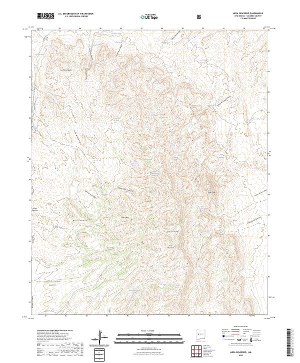 US Topo 7.5-minute map for Mesa Cencerro NM