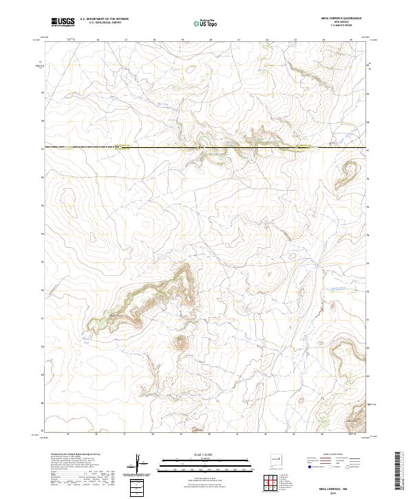 US Topo 7.5-minute map for Mesa Cherisco NM