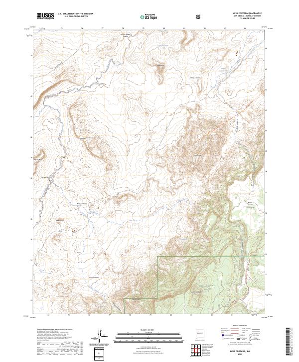 US Topo 7.5-minute map for Mesa Cortada NM