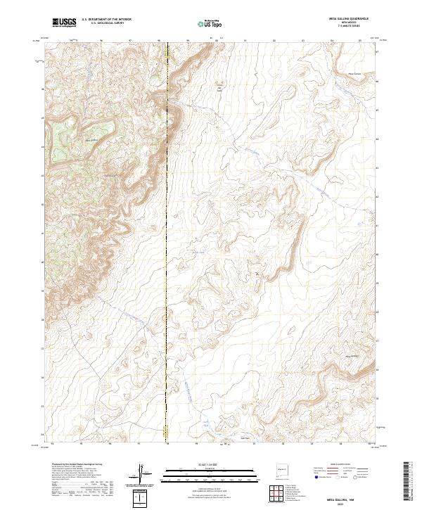US Topo 7.5-minute map for Mesa Gallina NM