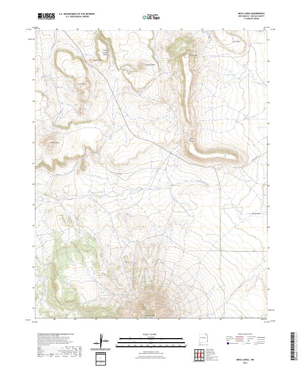 US Topo 7.5-minute map for Mesa Larga NM