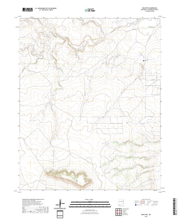 US Topo 7.5-minute map for Mesa Pino NM