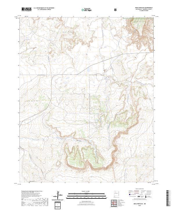 US Topo 7.5-minute map for Mesa Portales NM