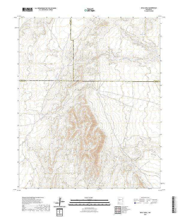 US Topo 7.5-minute map for Mesa Sarca NM