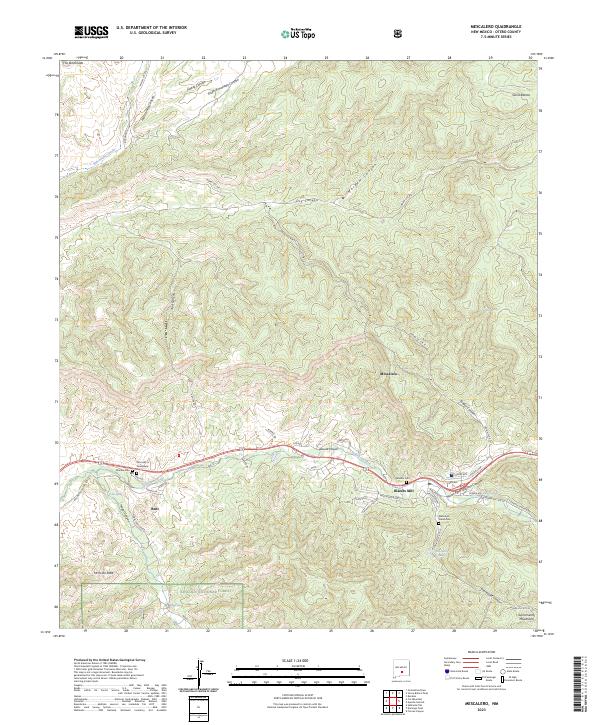 US Topo 7.5-minute map for Mescalero NM