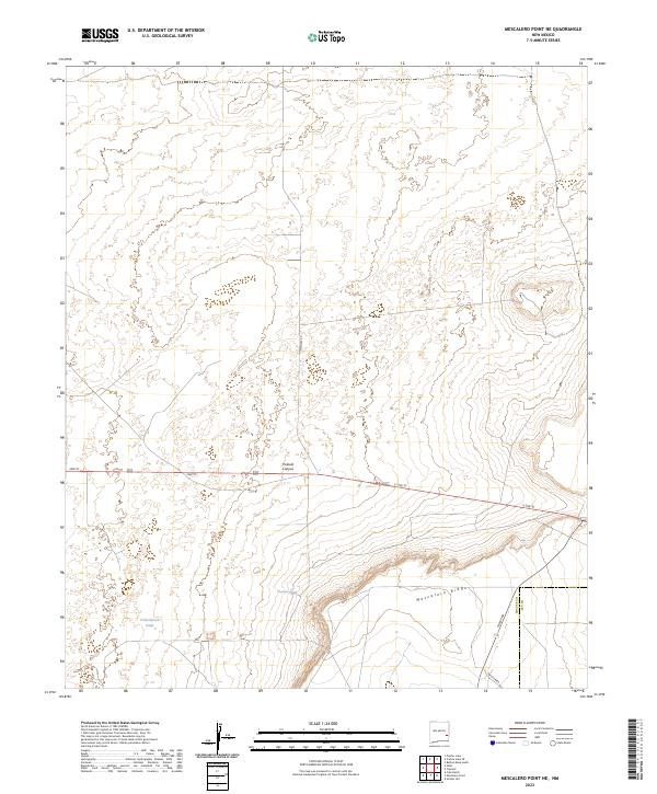 US Topo 7.5-minute map for Mescalero Point NE NM