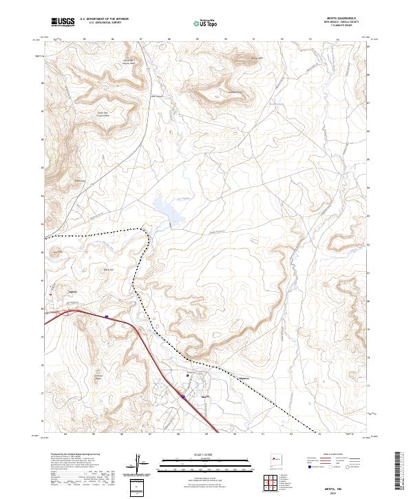 US Topo 7.5-minute map for Mesita NM