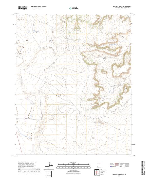 US Topo 7.5-minute map for Mesita De Guadalupe NM