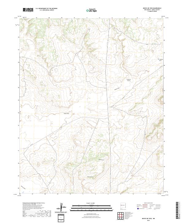 US Topo 7.5-minute map for Mesita De Yeso NM