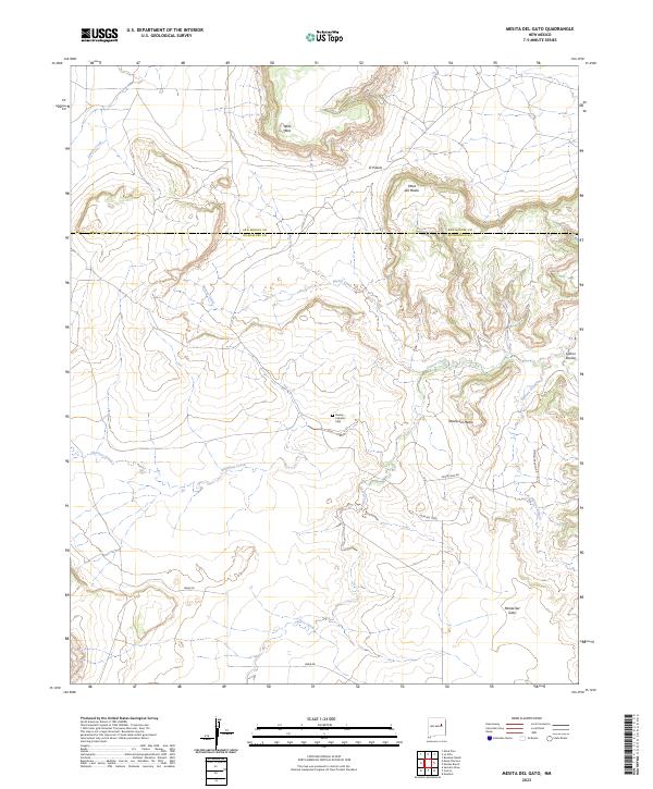 US Topo 7.5-minute map for Mesita Del Gato NM