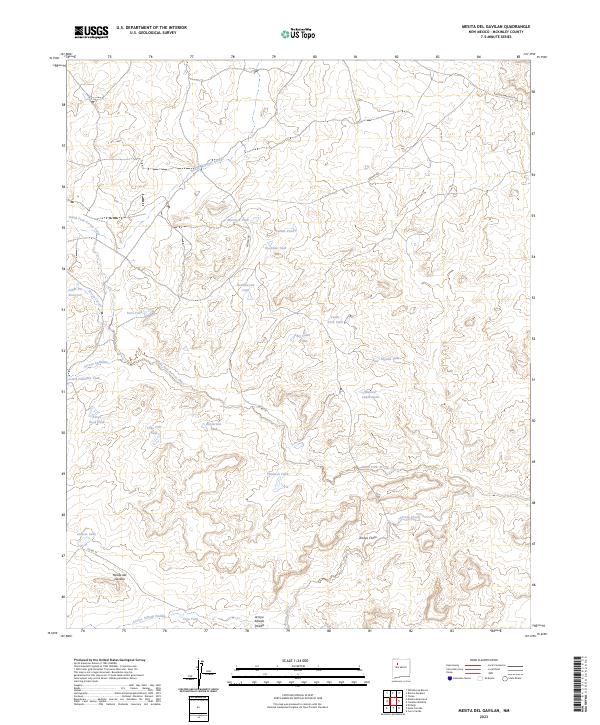 US Topo 7.5-minute map for Mesita Del Gavilan NM