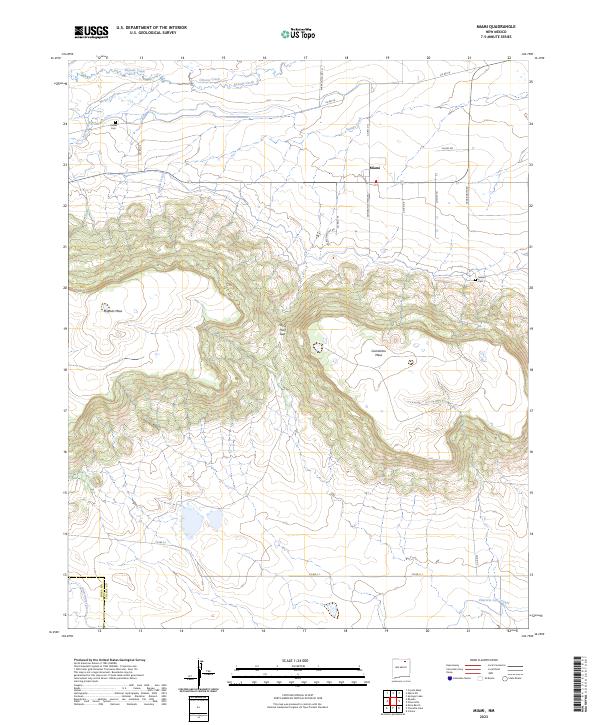 US Topo 7.5-minute map for Miami NM